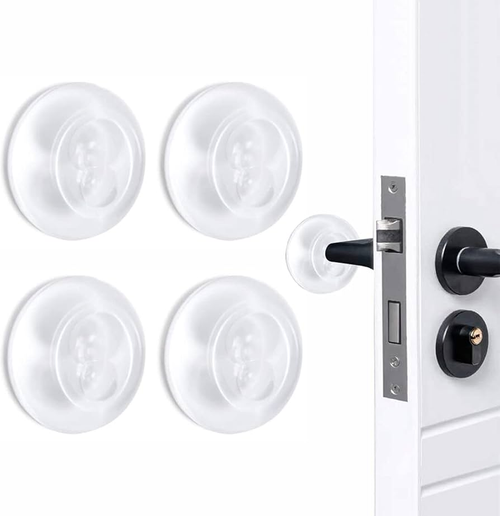 8 pcs Masse-porte adhésif anti-choc et anti-bruit pour murs image 0