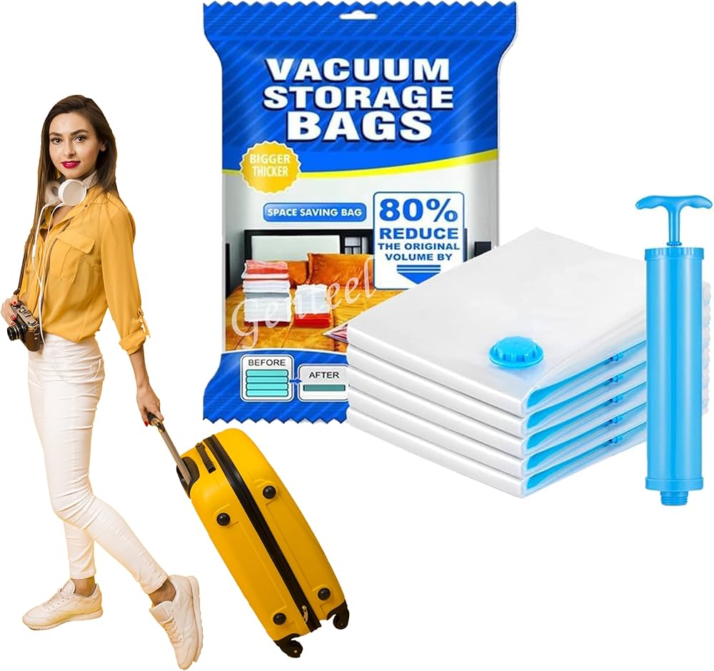 Pack de 5 Sacs de Rangement Sous Vide – Gain de Place Jusqu’à 80%
