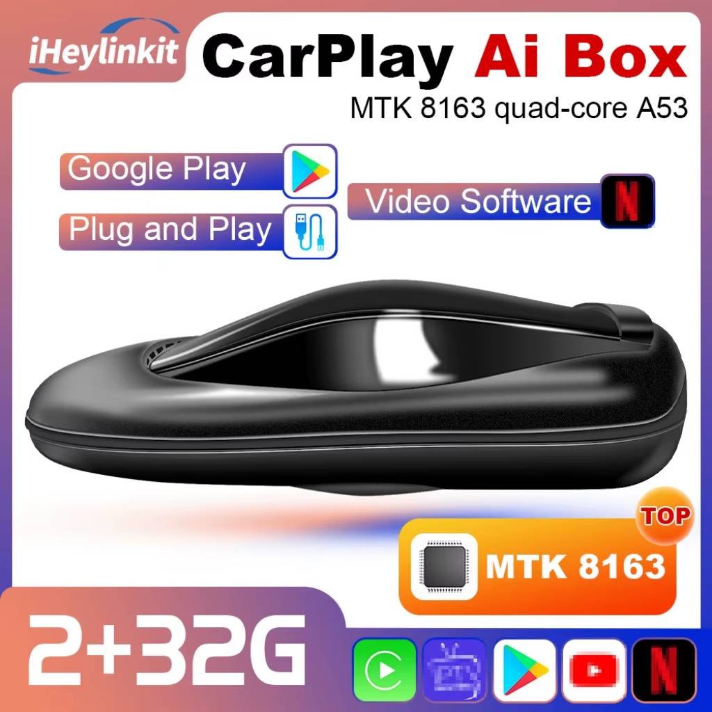 Boîtier CarPlay AI Intelligent – Connexion Sans Fil & Streaming Multimédia image 1