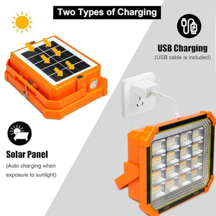 Projecteur LED Solaire rechargeable multifonction – puissance et outils dans un seul appareil image 7