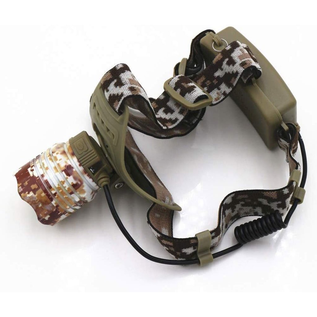 Lampe frontale LED motif camouflage rechargeable مصباح رأس قابل للشحن بنمط التمويه image 2