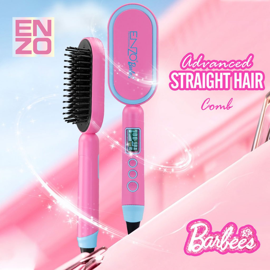 Brosse Lissante ENZO Barbie – Lissage Soin & Technologie Ionique image 0