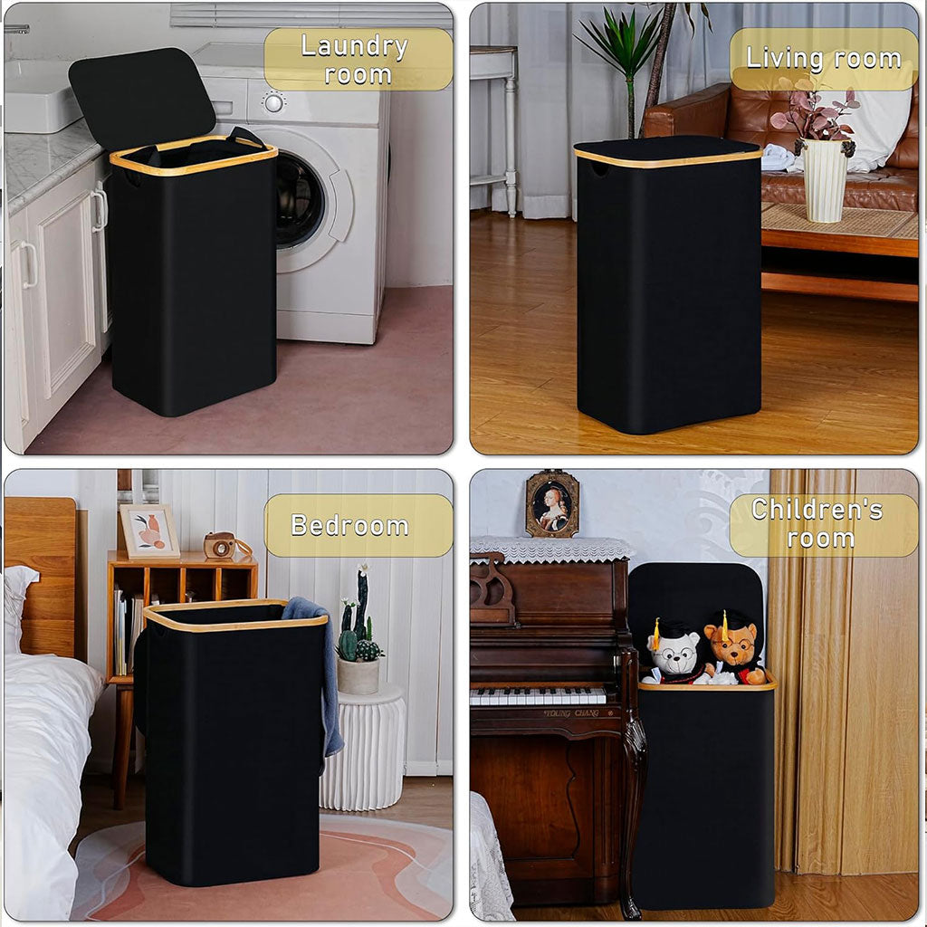 Panier à Linge Grande Capacité 70L – Rangement Élégant et Pratique
