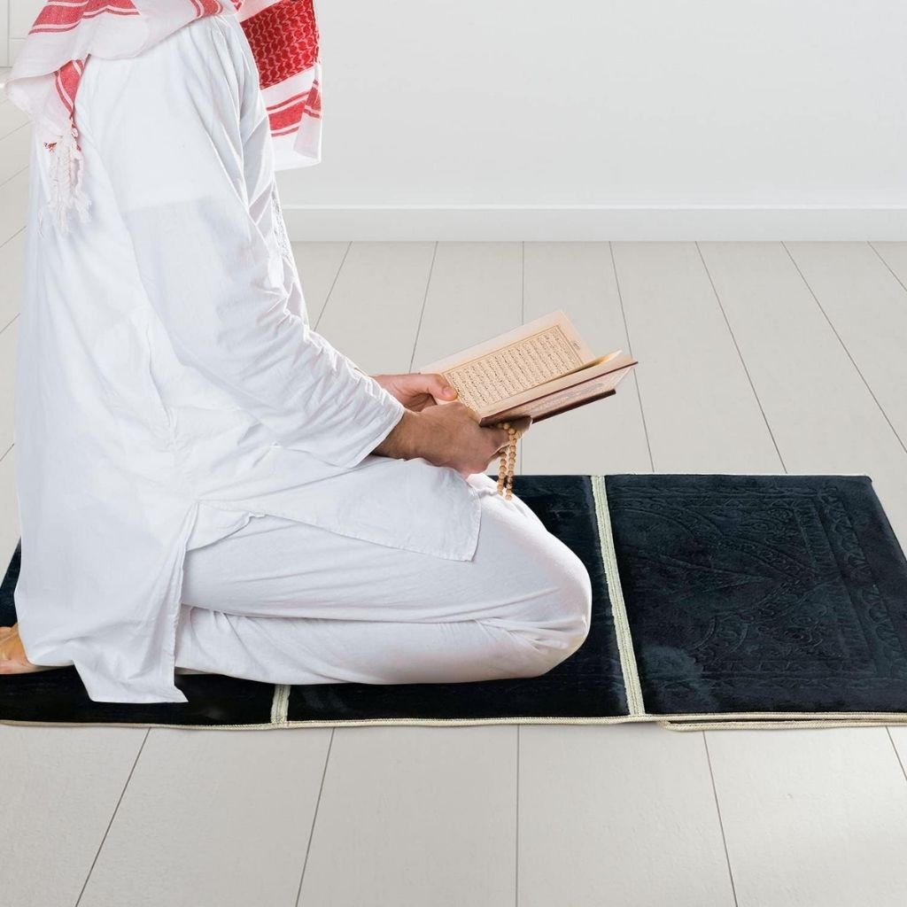 Tapis de prière Sultan pliable avec dossier intégré – Confort et stabilité partout image 6