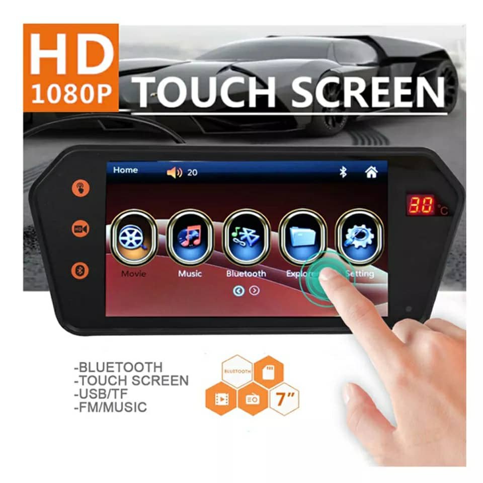 Rétroviseur Moniteur LCD 7" Full HD avec Bluetooth & MP5 image 1