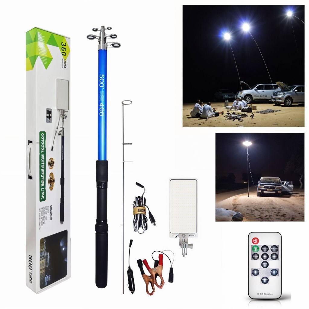 Lampe Télescopique Portable pour la Pêche et le Camping مصباح تلسكوبي محمول للصيد والتخييم image 9