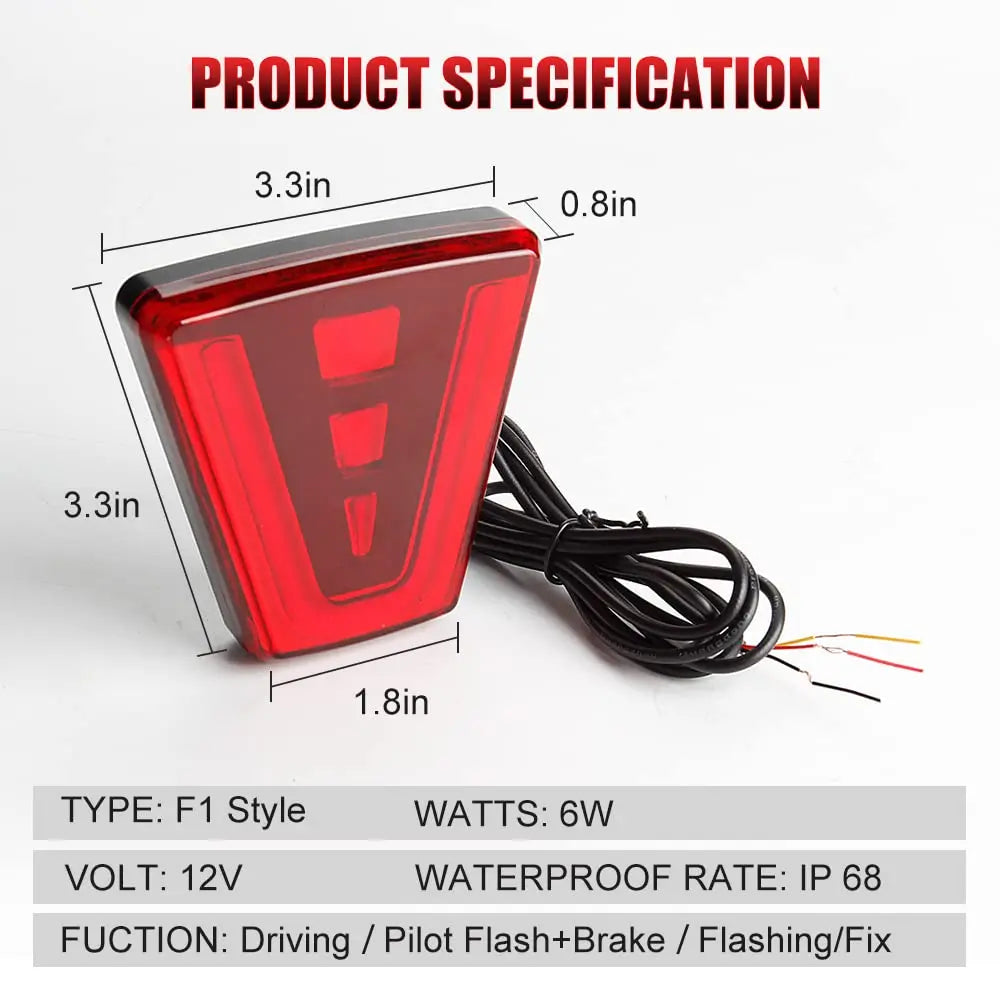 Feu Stop LED Universel Style F1 – Étanche IP68 image 2