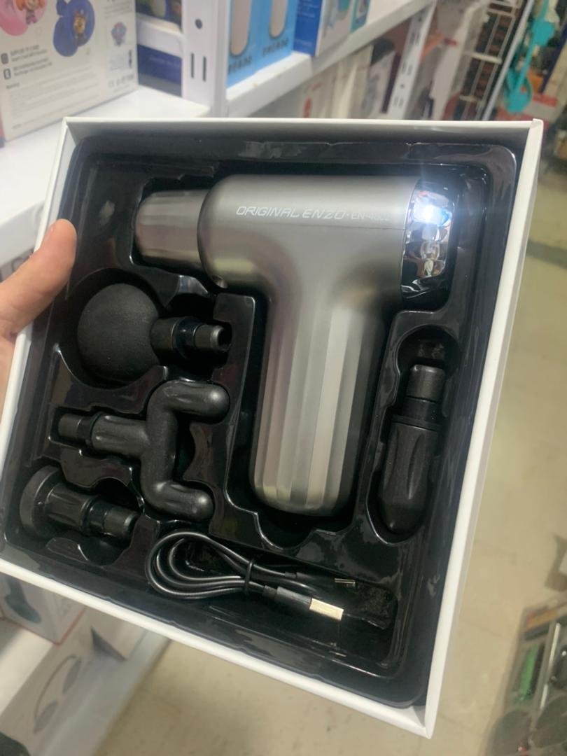 Pistolet de Massage ENZO – 6 Vitesses et 4 Têtes pour Soulagement Musculaire Complet image 1
