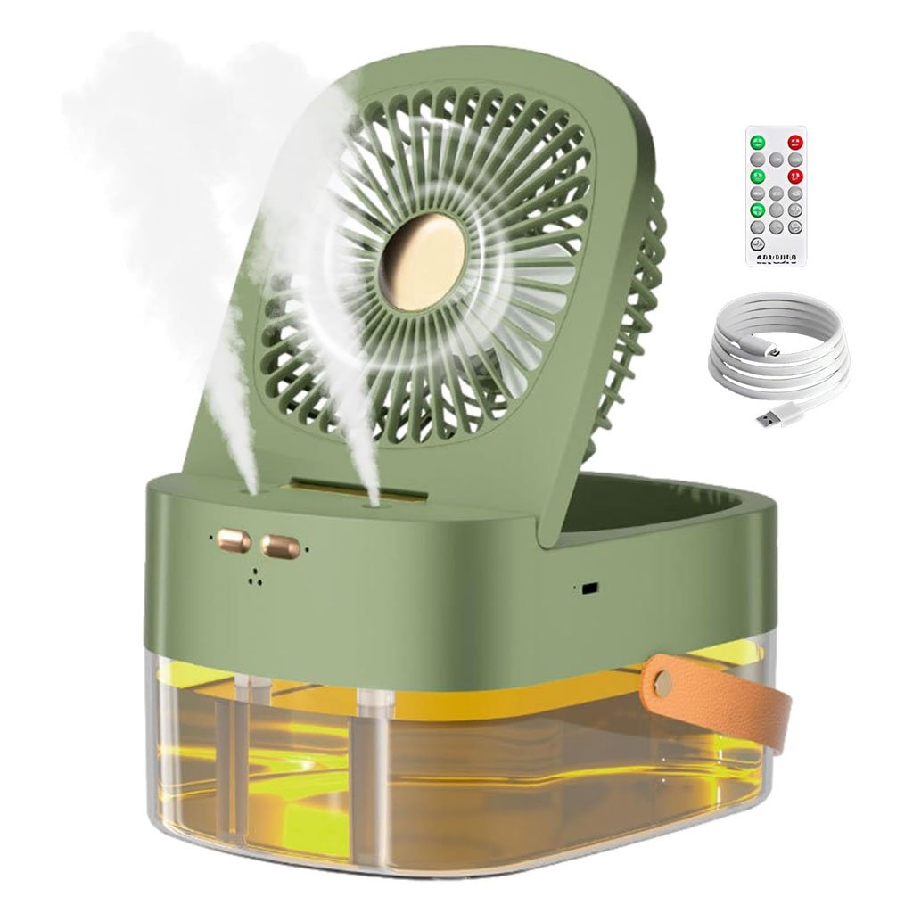 Ventilateur Brumisateur Portable à Double Buse avec Télécommande image 1