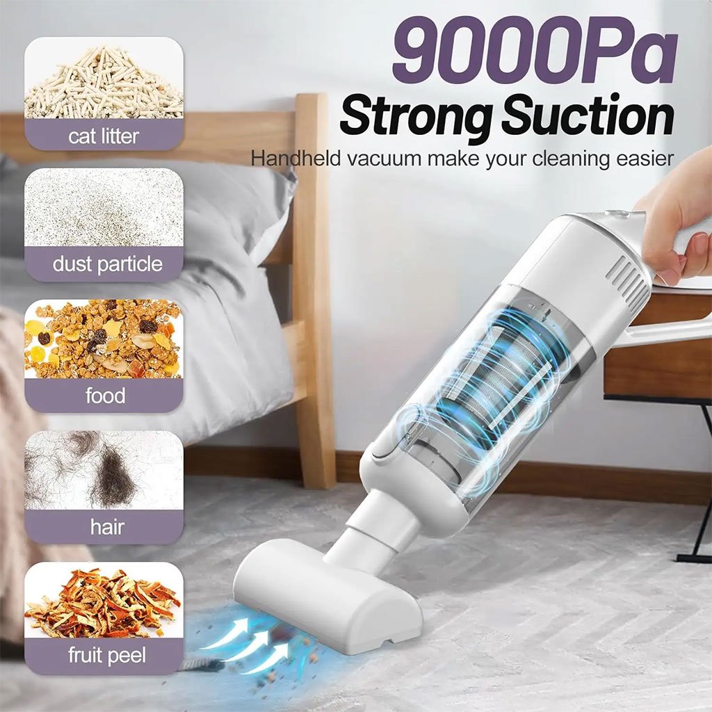 Aspirateur à Main Sans Fil 10 000 Pa – Filtre HEPA, Batterie 4000 mAh, Multifonctions image 0