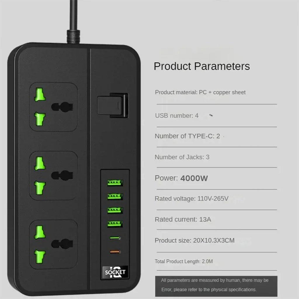 Multiprise Universelle avec Ports USB et Type-C – Sécurité et Performance au Quotidien image 3
