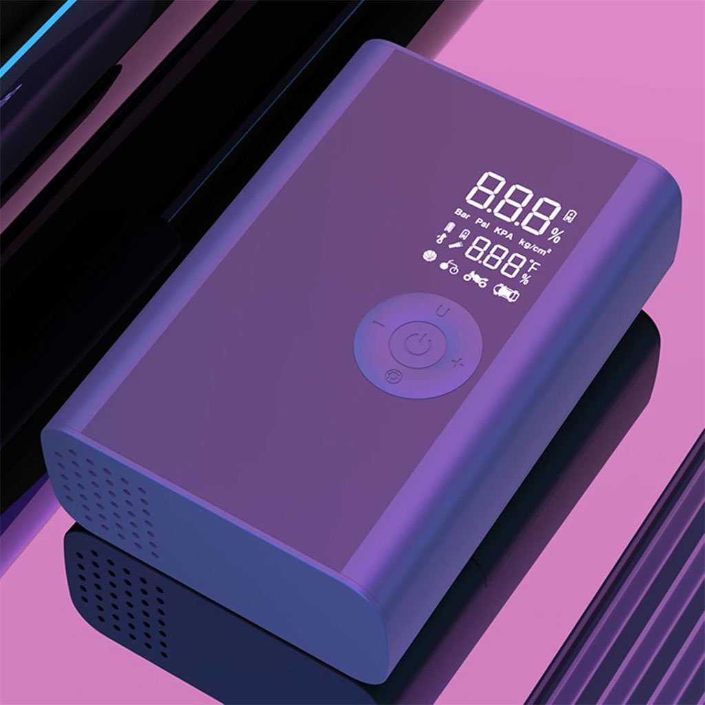 Mini Compresseur d’Air Portable Rechargeable 4000mAh – Pompe Multifonction avec LED et Buses Incluses image 2