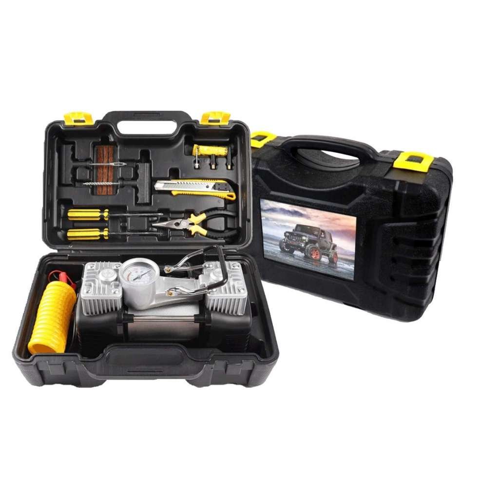 Compresseur Voiture Double Cylindre 12V avec Kit de Réparation – Jusqu'à 150 PSI image 7