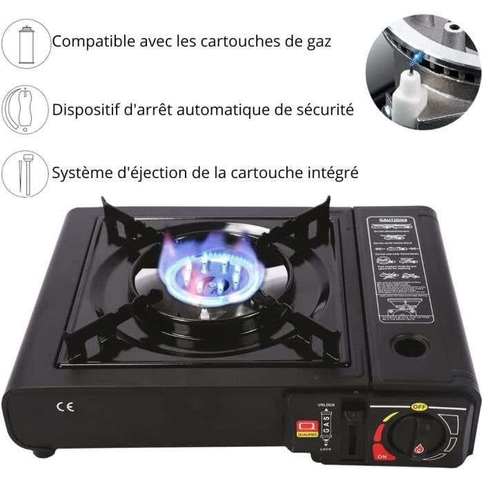 Réchaud à Gaz avec de Camping avec Allumage automatique – Puissant, Sécurisé et Portable image 1