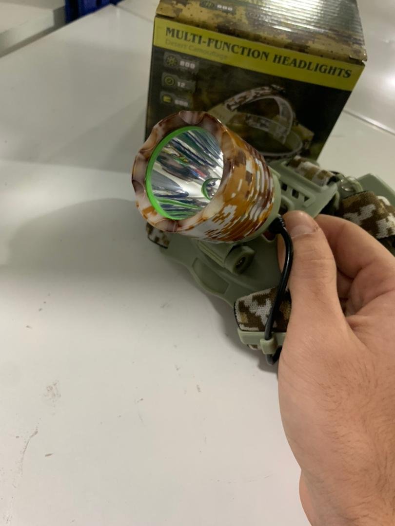 Lampe frontale LED motif camouflage rechargeable مصباح رأس قابل للشحن بنمط التمويه image 7
