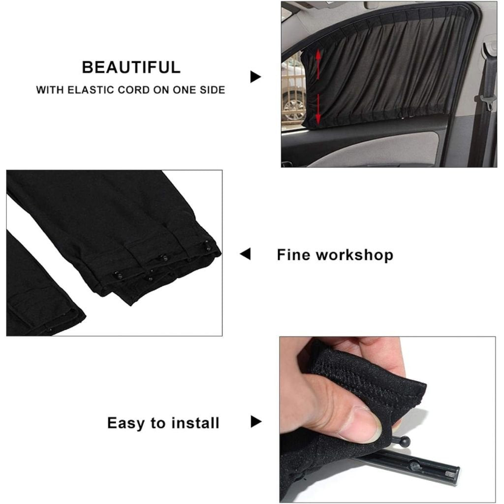 Rideaux Pare-Soleil Universels pour Vitres Latérales – Maille Respirante & Anti-UV image 1