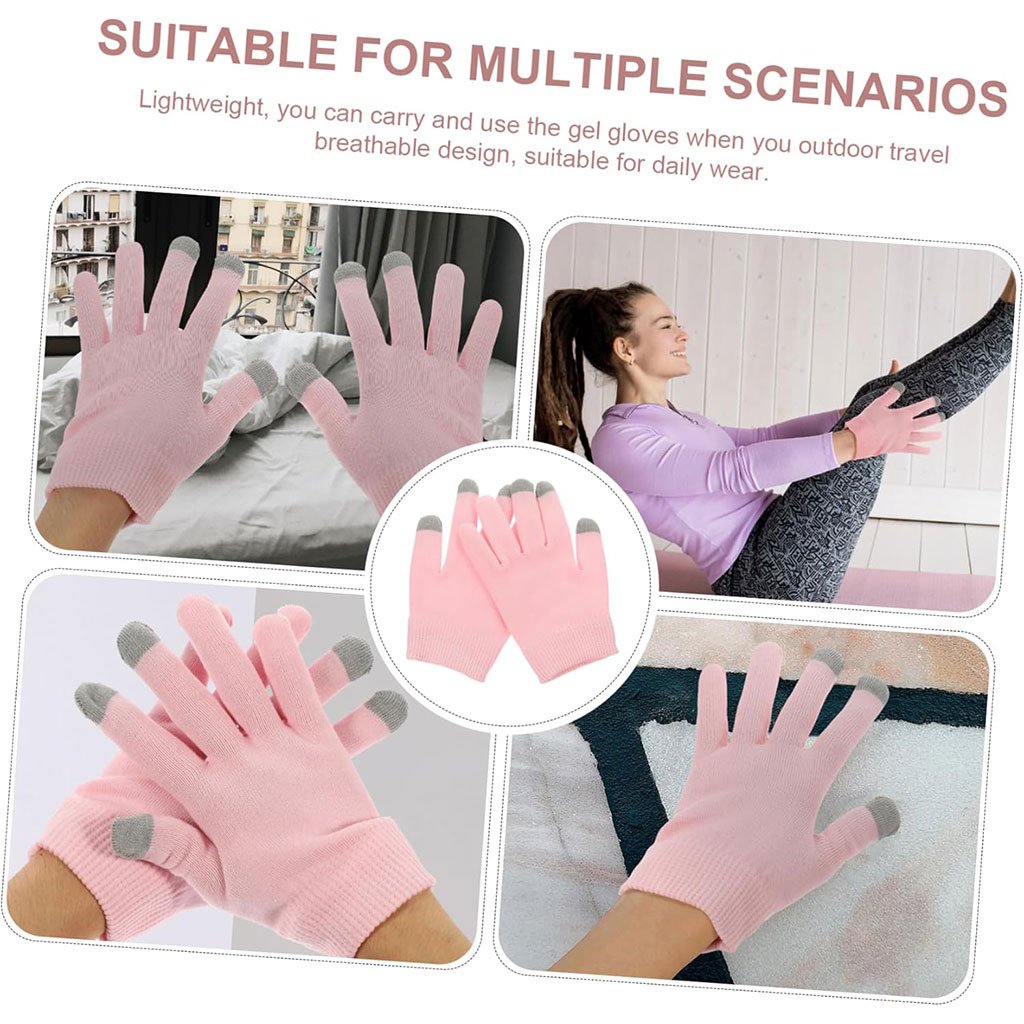 Gants Hydratants Coton avec Écran Tactile – Soin Nuit Mains Sèches image 3
