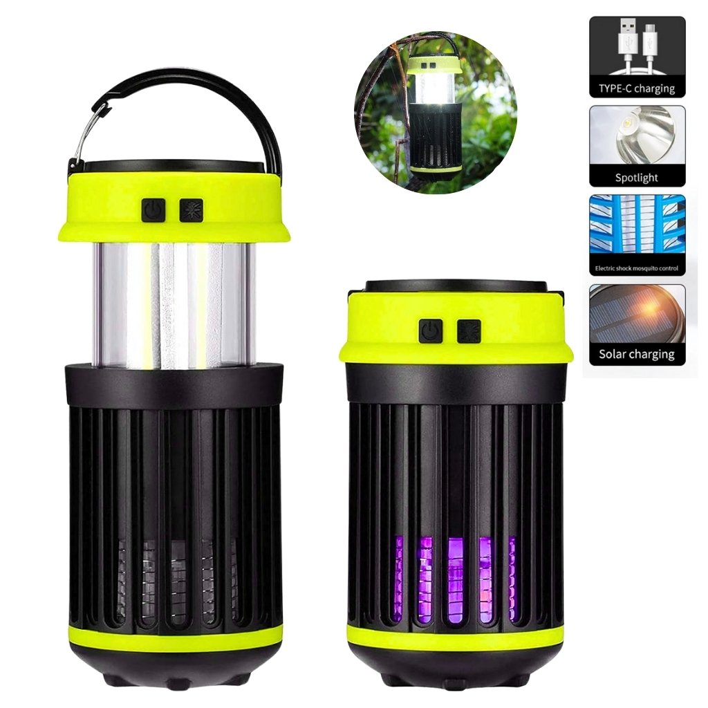 Lampe de Camping Solaire 3-en-1 avec Anti-Moustique UV et Éclairage Étanche image 0