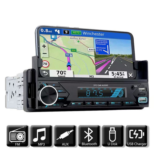 Autoradio MP3 Bluetooth 1DIN – USB, FM, Télécommande, App image 1