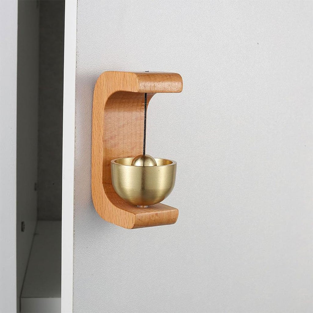 Sonnette de porte vintage style japonais en bois image 2