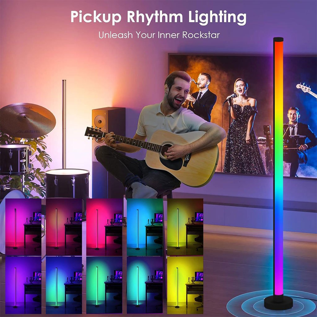 Lampadaire LED d’Angle RGB avec Télécommande et Synchronisation Musique image 3