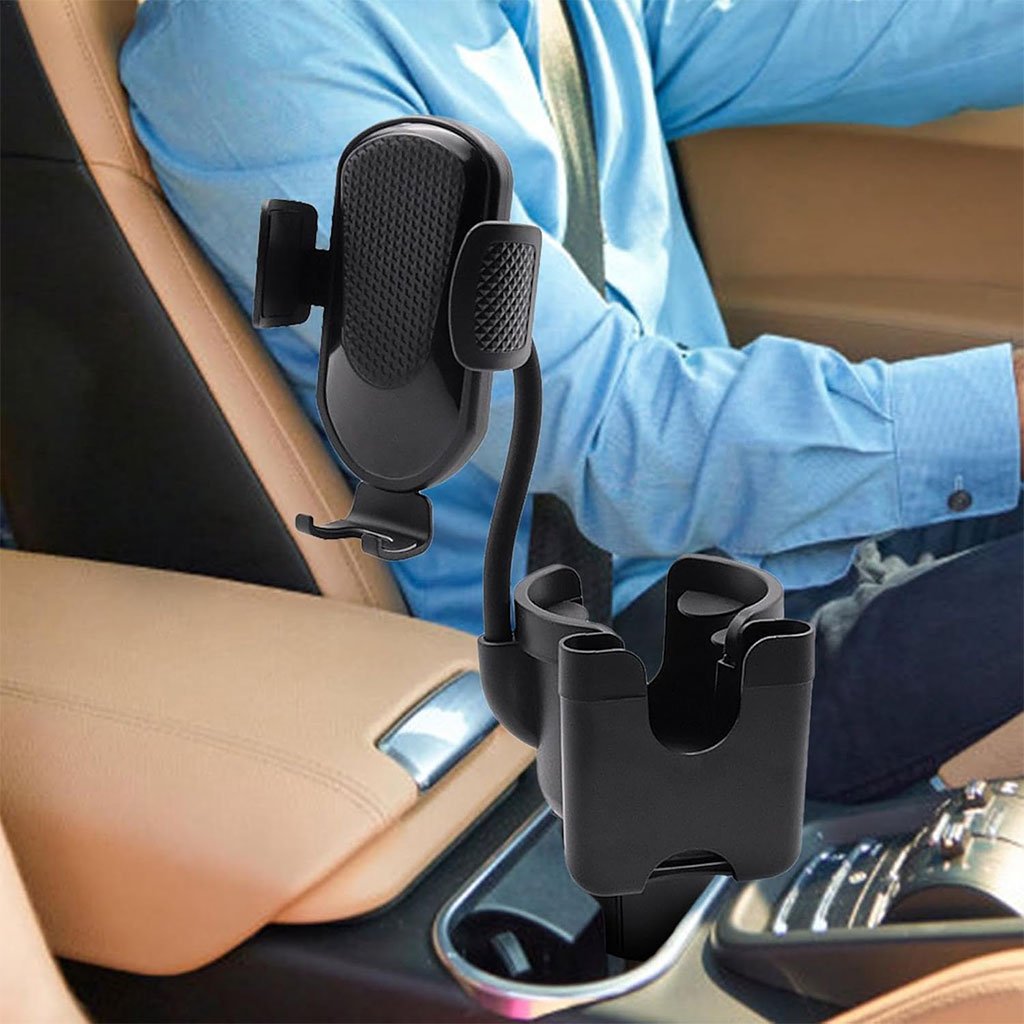Support Téléphone Voiture avec Porte-Gobelet Intégré – Réglable & Rotatif image 5