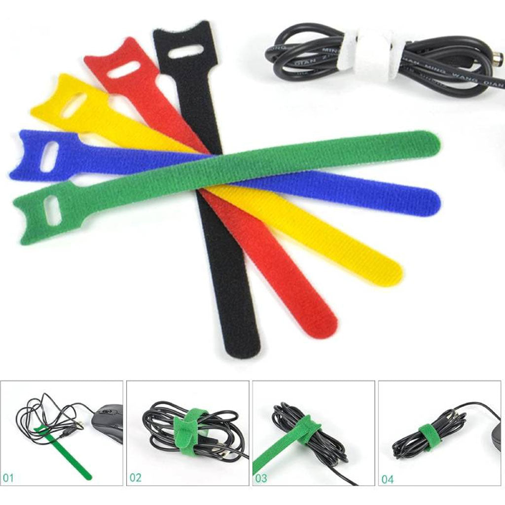 Organisateur de Câbles en Nylon : Pack de 20 Serre-Câbles Réutilisables
