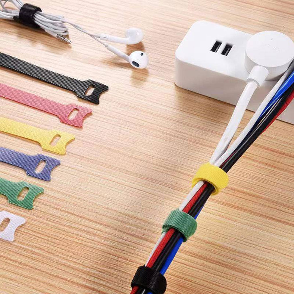 Organisateur de Câbles en Nylon : Pack de 20 Serre-Câbles Réutilisables