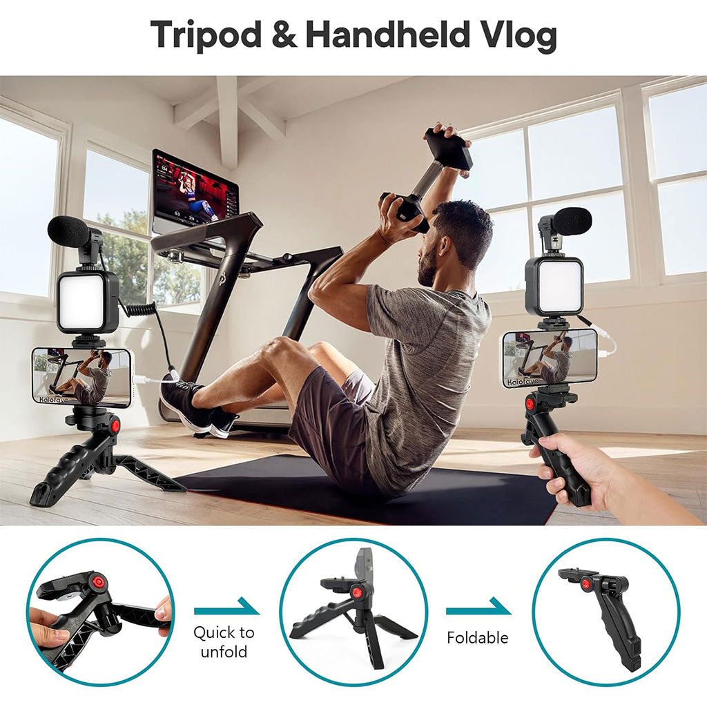 Kit Vlogging Complet avec Micro & LED RGB – Contenu Pro Facile