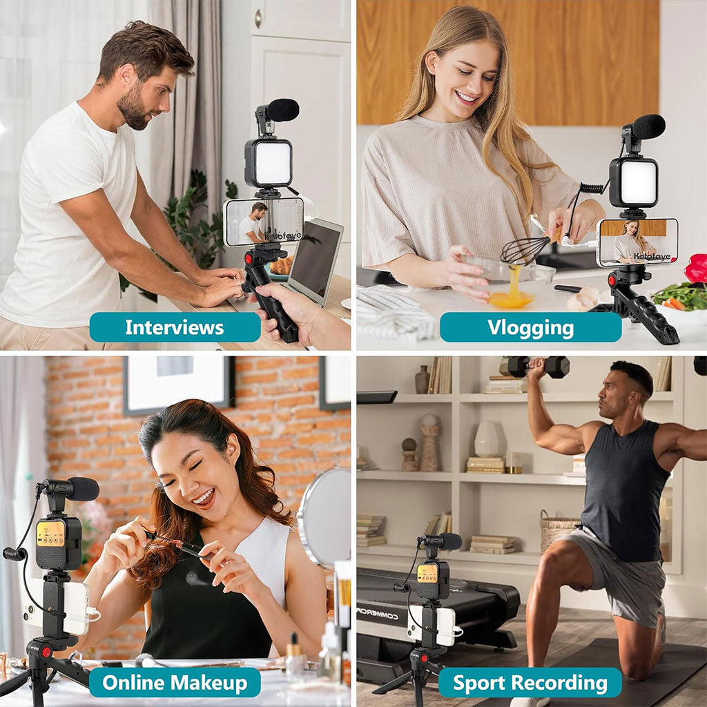 Kit Vlogging Complet avec Micro & LED RGB – Contenu Pro Facile