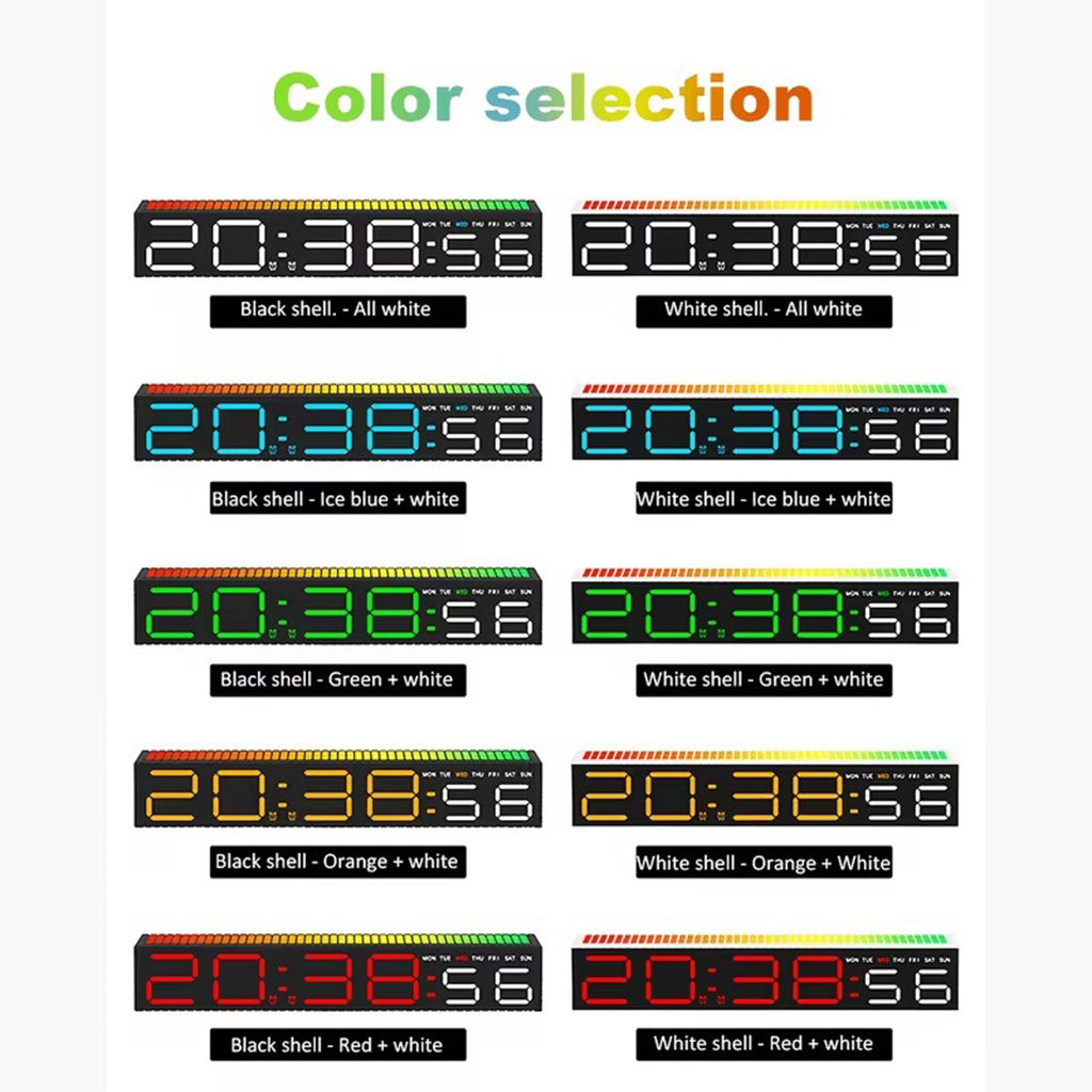 Horloge Numérique LED : Design Interactif et Ambiance Lumineuse