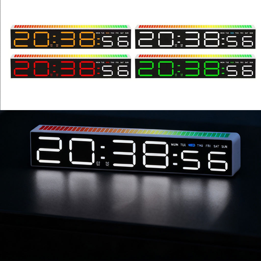 Horloge Numérique LED : Design Interactif et Ambiance Lumineuse