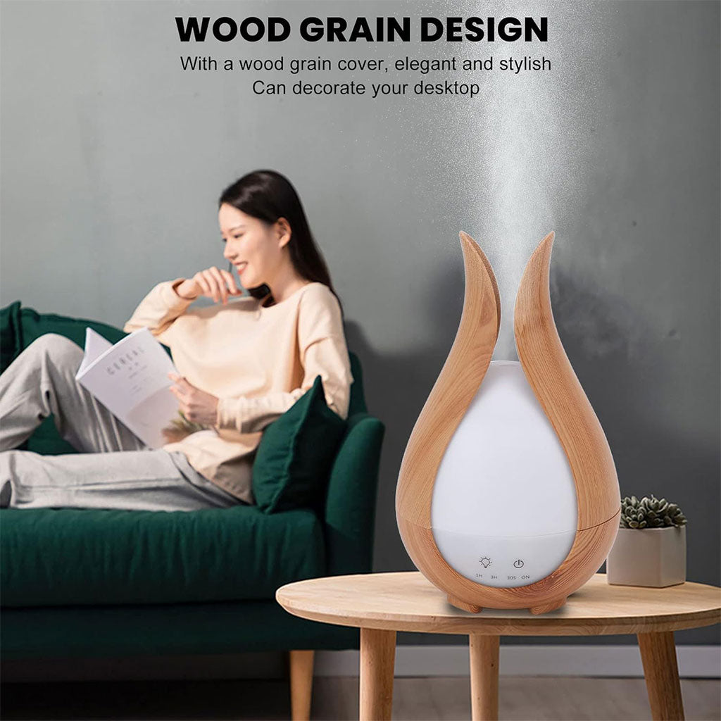 Humidificateur Motif Grain de Bois : Ambiance Zen et Silencieuse