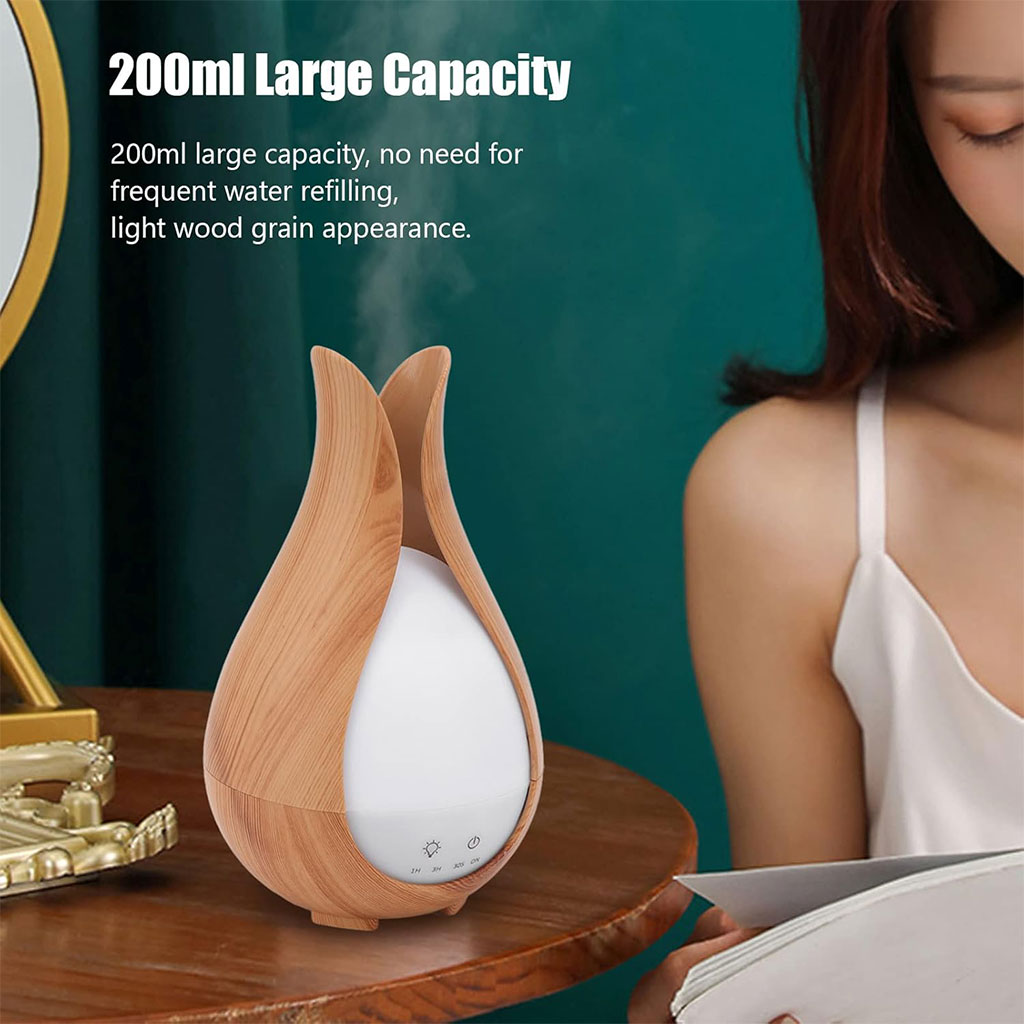 Humidificateur Motif Grain de Bois : Ambiance Zen et Silencieuse