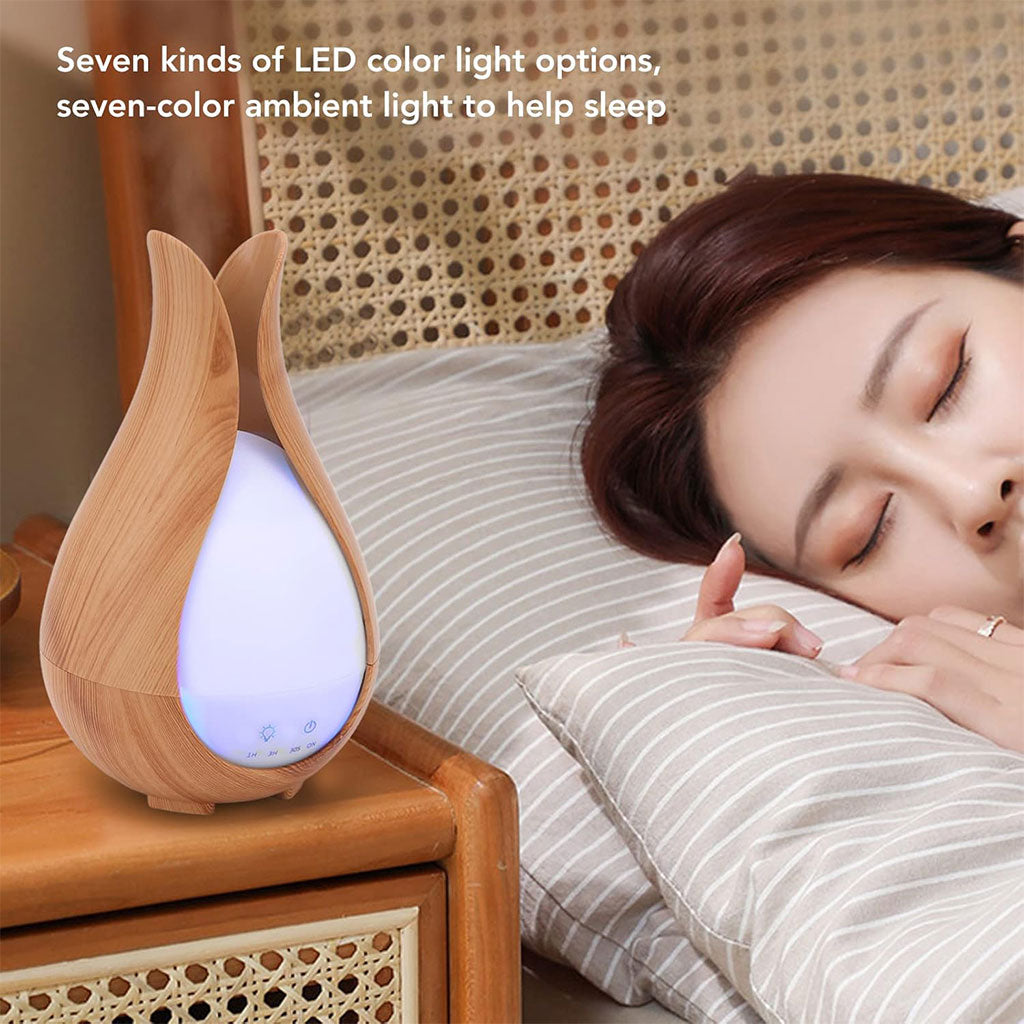 Humidificateur Motif Grain de Bois : Ambiance Zen et Silencieuse