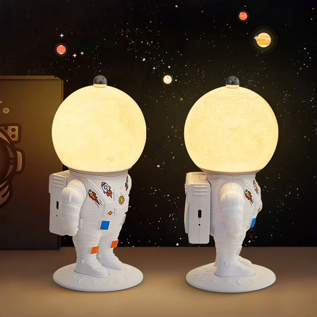 Lampe lune LED 16 couleurs avec télécommande – veilleuse rechargeable USB-C astronaut