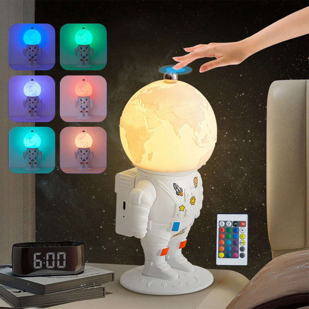 Lampe lune LED 16 couleurs avec télécommande – veilleuse rechargeable USB-C astronaut