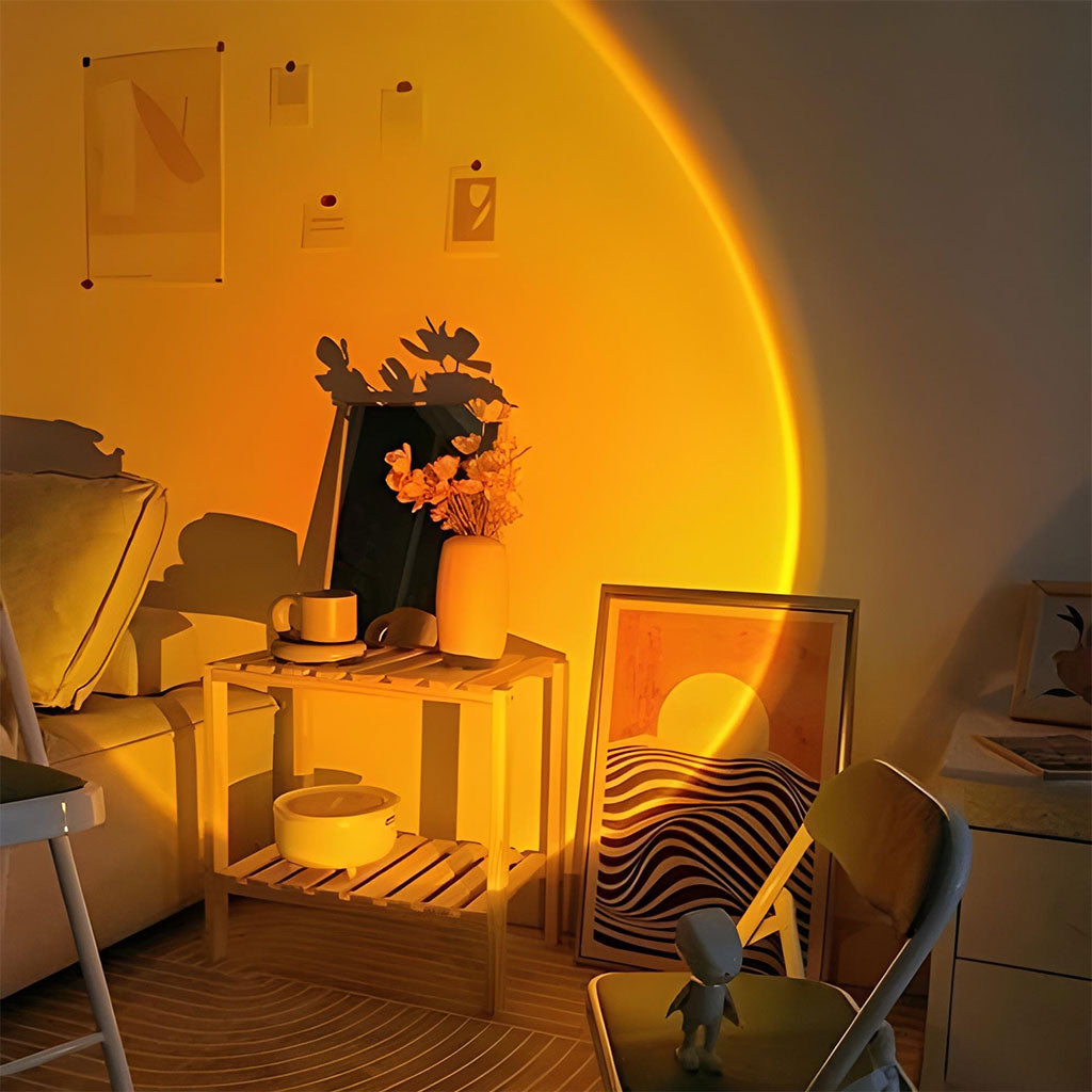 Lampe Sunset Astronaute LED – Projection Ambiance & Rotation 360°