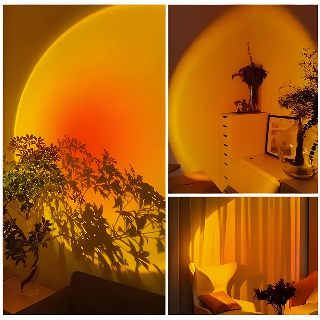 Lampe Sunset Astronaute LED – Projection Ambiance & Rotation 360°