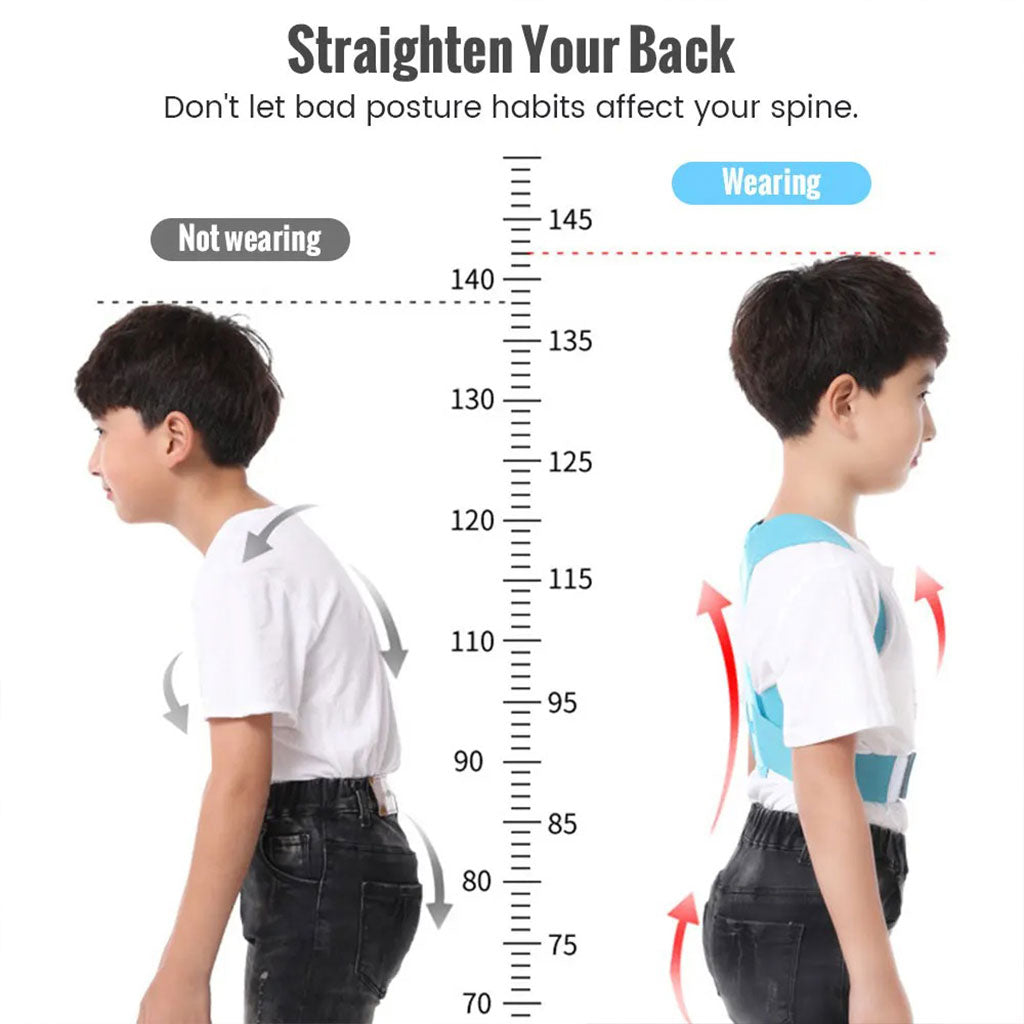 Correcteur de Posture Ergonomique pour Enfants avec Soutien Dorsal Invisible