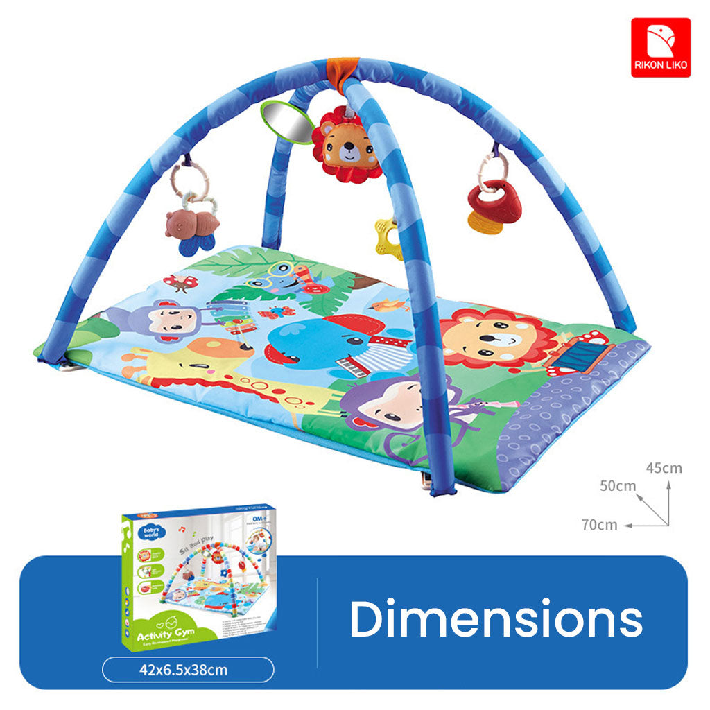 Tapis d’Éveil Bébé avec Arche et Jouets Suspendus – Développement et Éveil Sensoriel