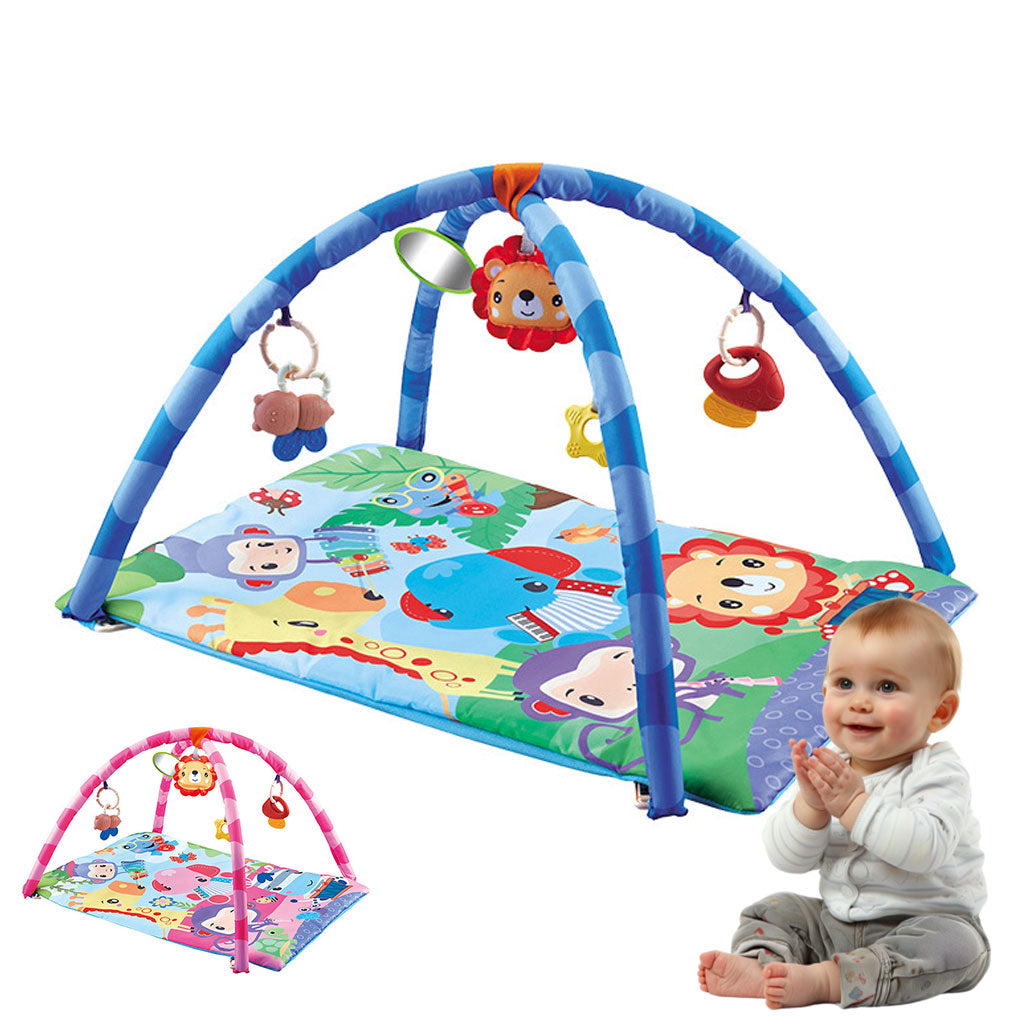 Tapis d’Éveil Bébé avec Arche et Jouets Suspendus – Développement et Éveil Sensoriel
