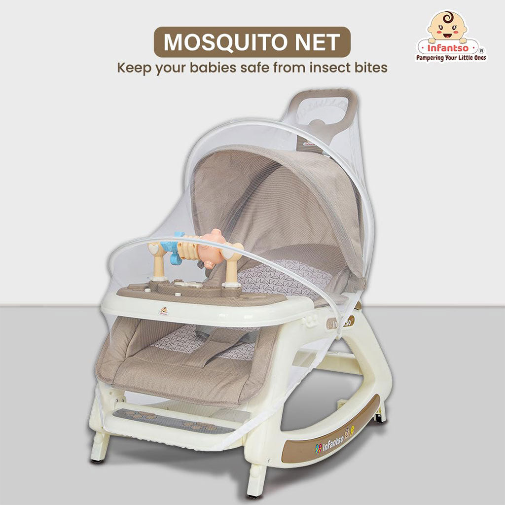 Chaise Bébé Multifonction 5 en 1 Évolutive avec Balancelle, Trotteur et Chaise Haute