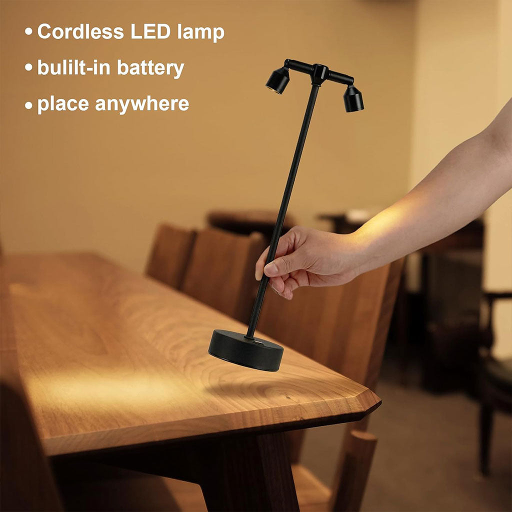 Lampe LED Rétro Sans Fil Tactile 360° Orientable Design Vintage pour Restaurant et Décoration