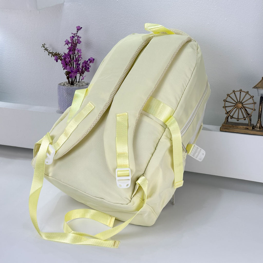 Sac à Dos Scolaire BoShiKai Kawaii Jaune  – Design Personnalisable et Confort Ergonomique