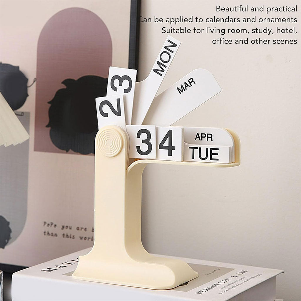 Calendrier Perpétuel Flip – Décor de Bureau Moderne