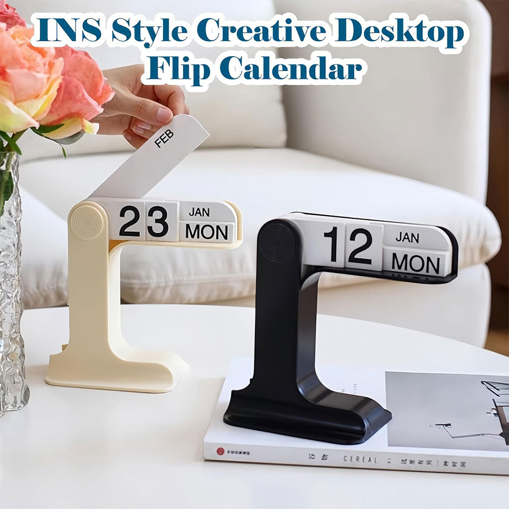 Calendrier Perpétuel Flip – Décor de Bureau Moderne