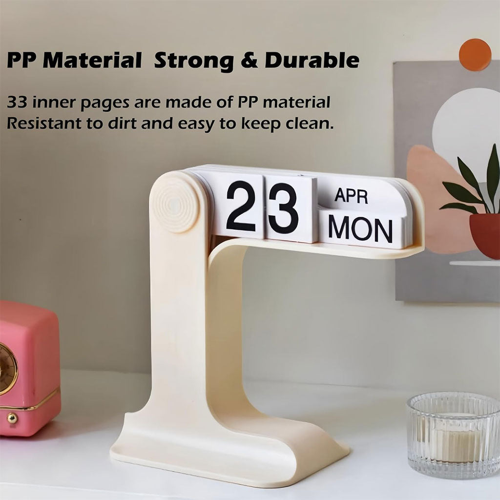 Calendrier Perpétuel Flip – Décor de Bureau Moderne