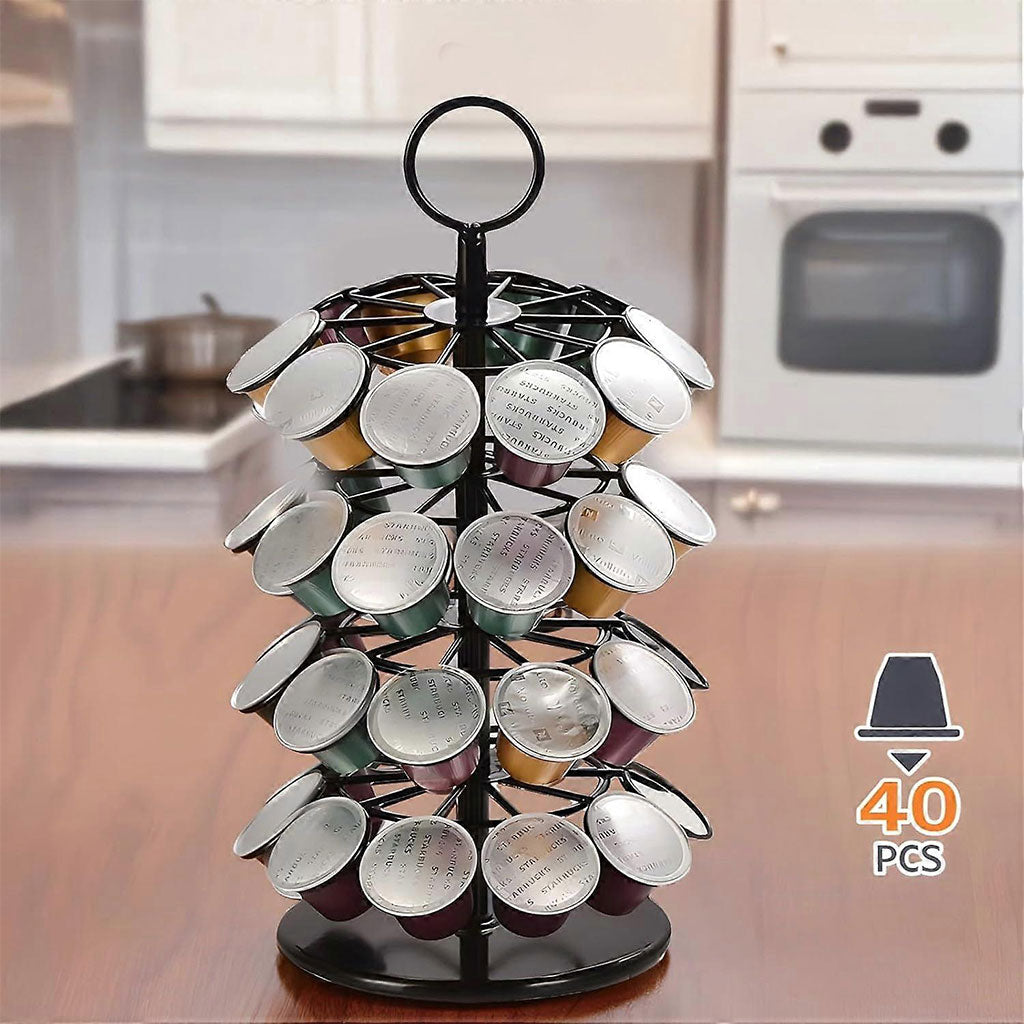 Support à Capsules de Café Rotatif : Organisation Élégante et Gain de Place
