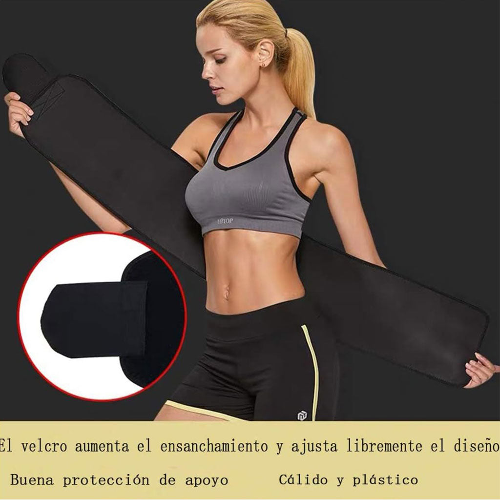 Ceinture de taille fitness 110 cm rose – entraînement, sudation et maintien ajustable